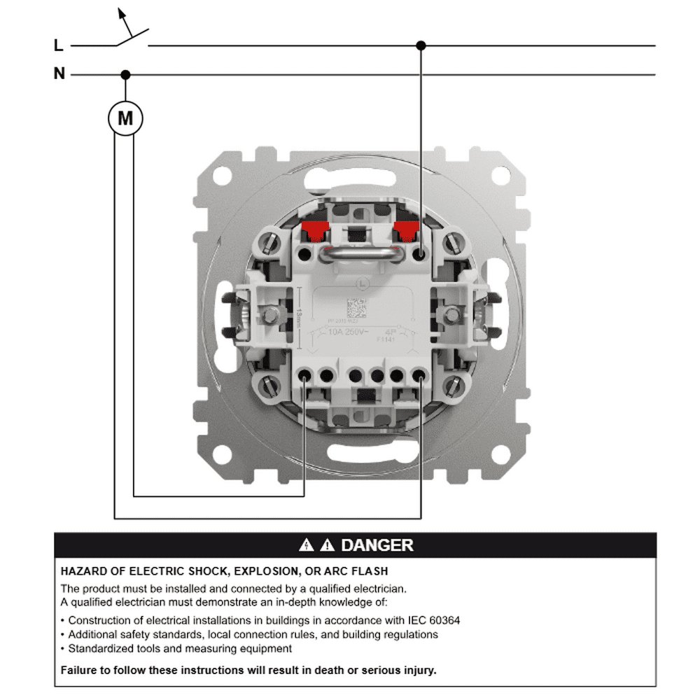 Вимикач кнопковий Schneider Sedna Design чорний жалюзі електронне блокування ( SDD114114 )